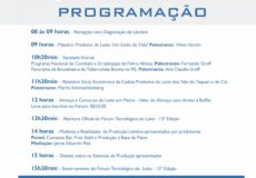 Fórum Tecnológico do Leite será em novembro Fórum Tecnológico do Leite será em novembro