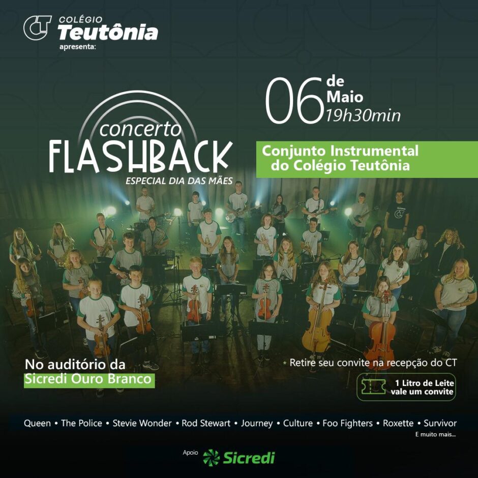 Conjunto Instrumental do Colégio Teutônia realiza concerto especial com sucessos dos anos 80 e 90