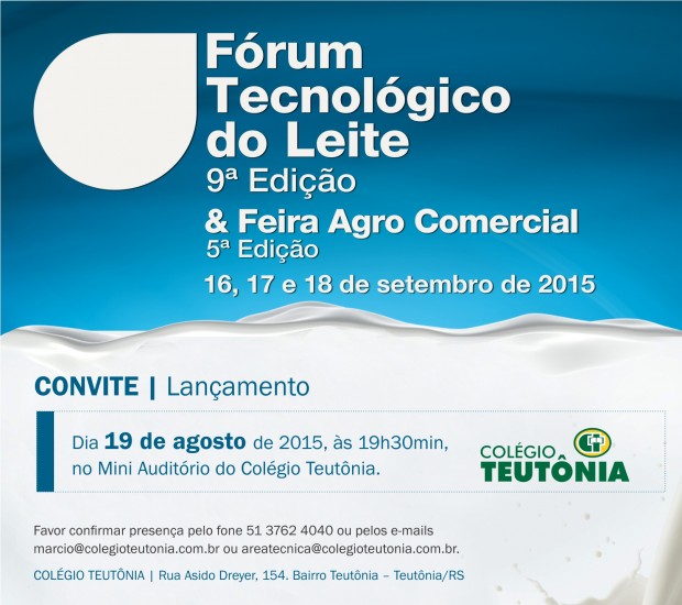 Convite Lançamento Fórum do Leite